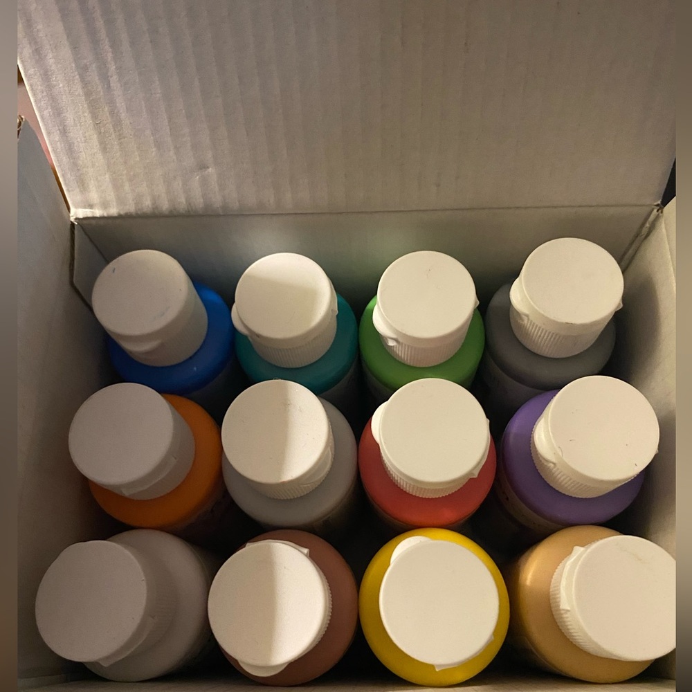 GenCrafts Premium Metallic Acrylic Pouring Paint Set 12 Metallic Colors